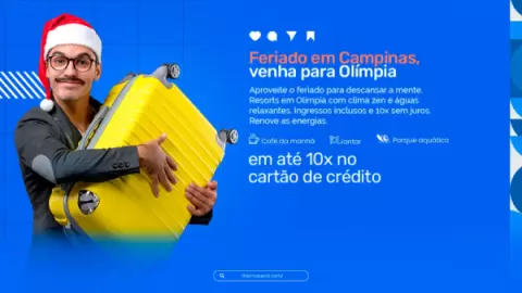 Foto demonstrativa de Hotel em Olímpia para aproveitar o Natal