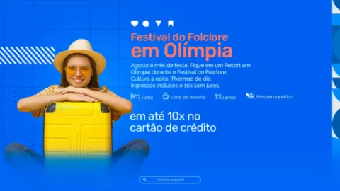 Foto demonstrativa de Hotel para o Festival do Folclore em Olímpia
