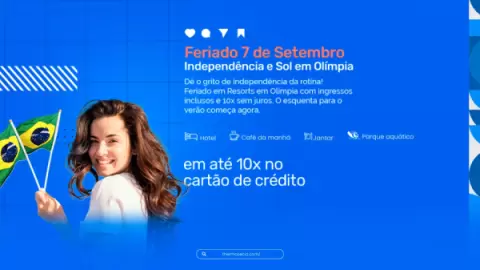 Foto demonstrativa de Pacotes de Hotel Feriado 7 de Setembro em Olímpia