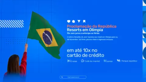 Foto demonstrativa de Resorts em Olímpia para o feriado de Proclamação da República